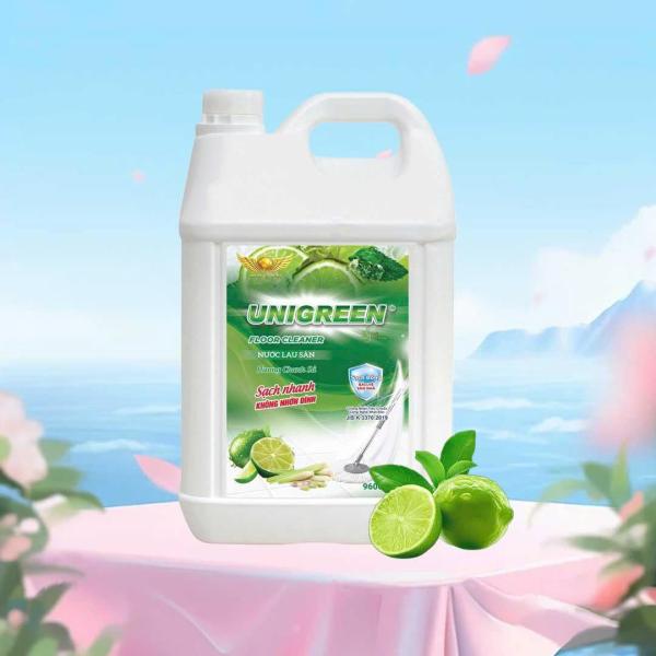 Nước lau sàn Uni Green 9600ml - Hương Chanh xả