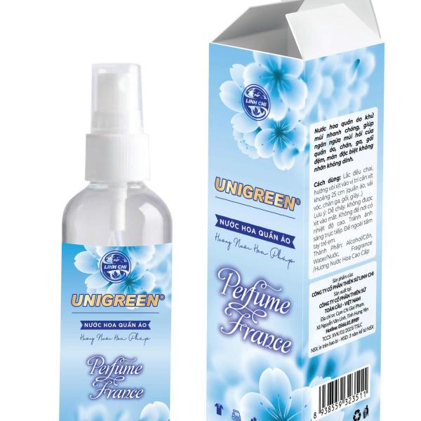 Nước hoa quần áo cao cấp Unigreen 100ml (Màu Xanh)